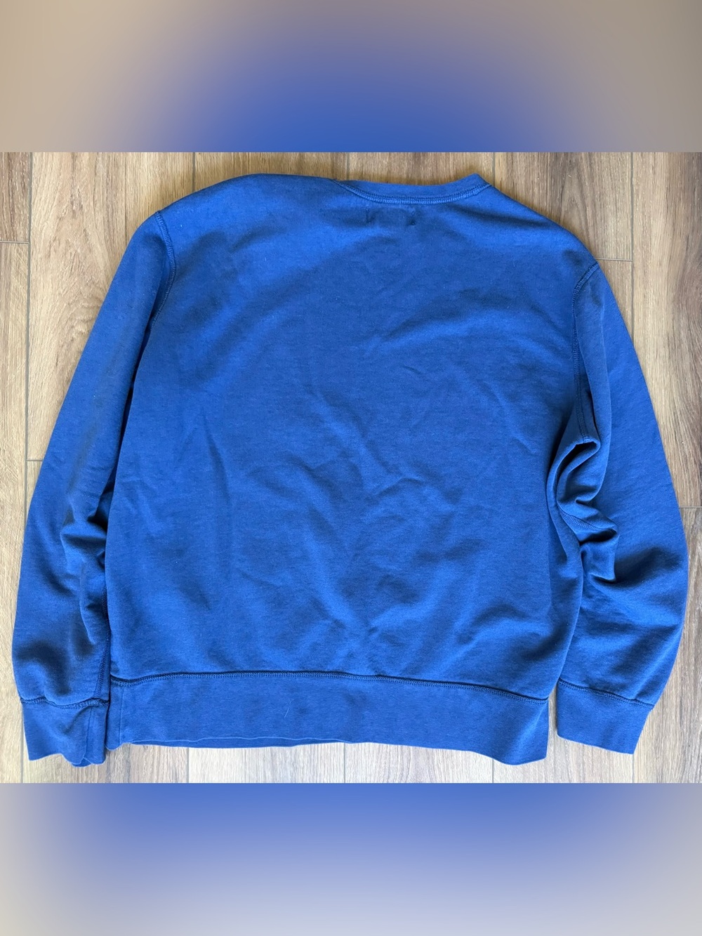 Vintage Polo Ralph Lauren Sweatshirt Mens XXL Blue Cotton Blue V 90s Y2K 2XL - Picture 7 of 8